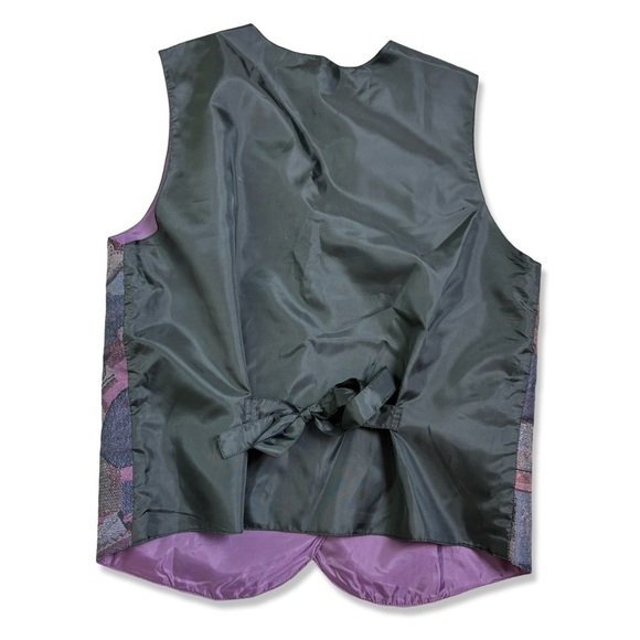 VINTAGE 90s Abstract Floral Creazioni Effeci Vest - Picture 2 of 4